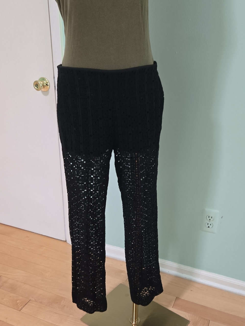 Miu Miu Black Crochet Pants